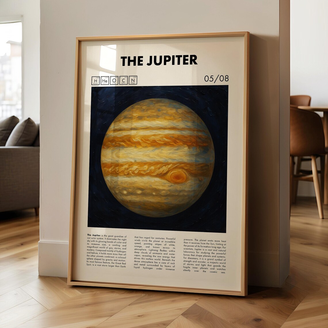 Jupiter Planet Art Print, Solar System Decor