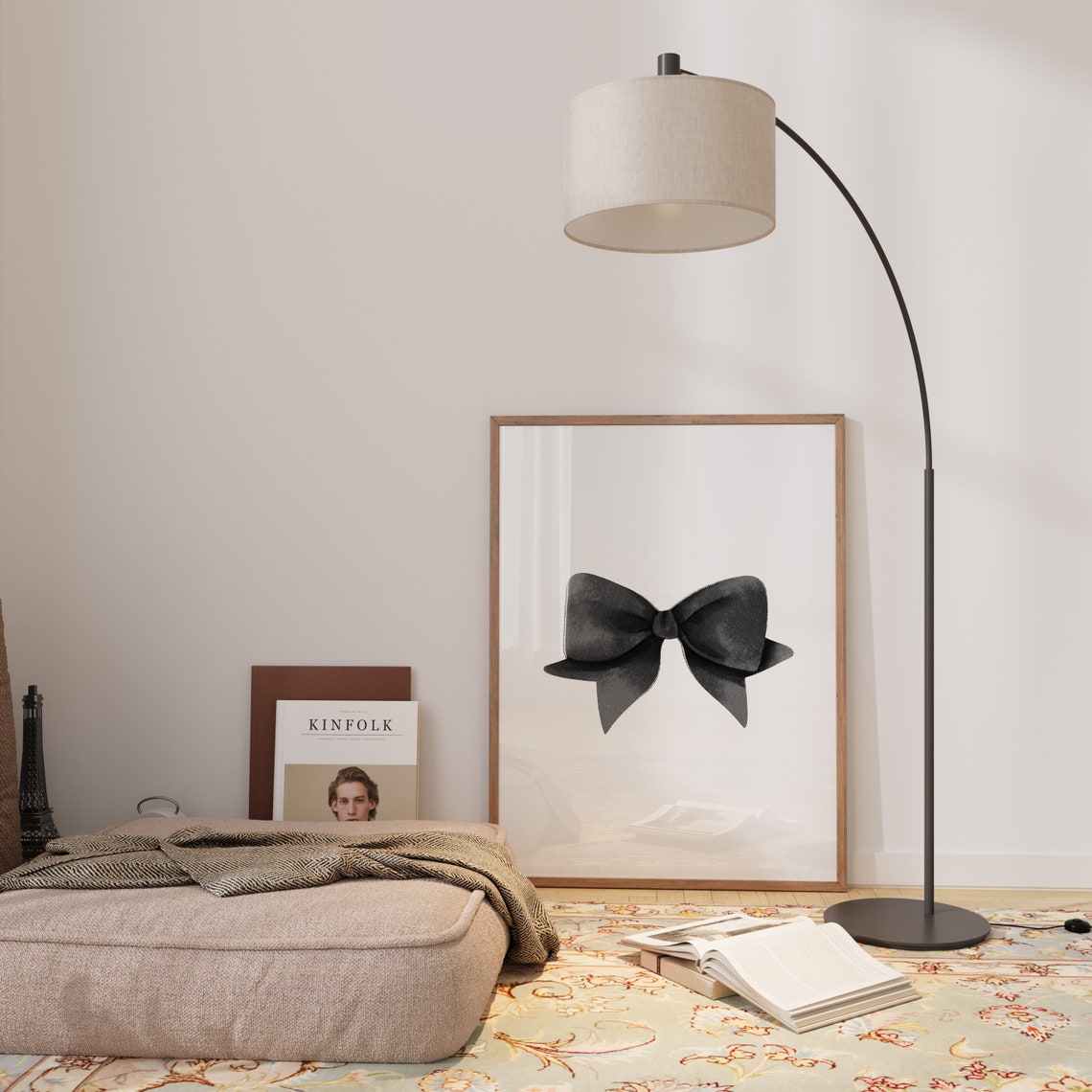 Trendy Art Prints Black Bow Wall Art Print Girly Wall Art Aesthetic Bedroom Prints Watercolor Bow Print Teen Girl Wall Art Preppy Art Prints - Image 2