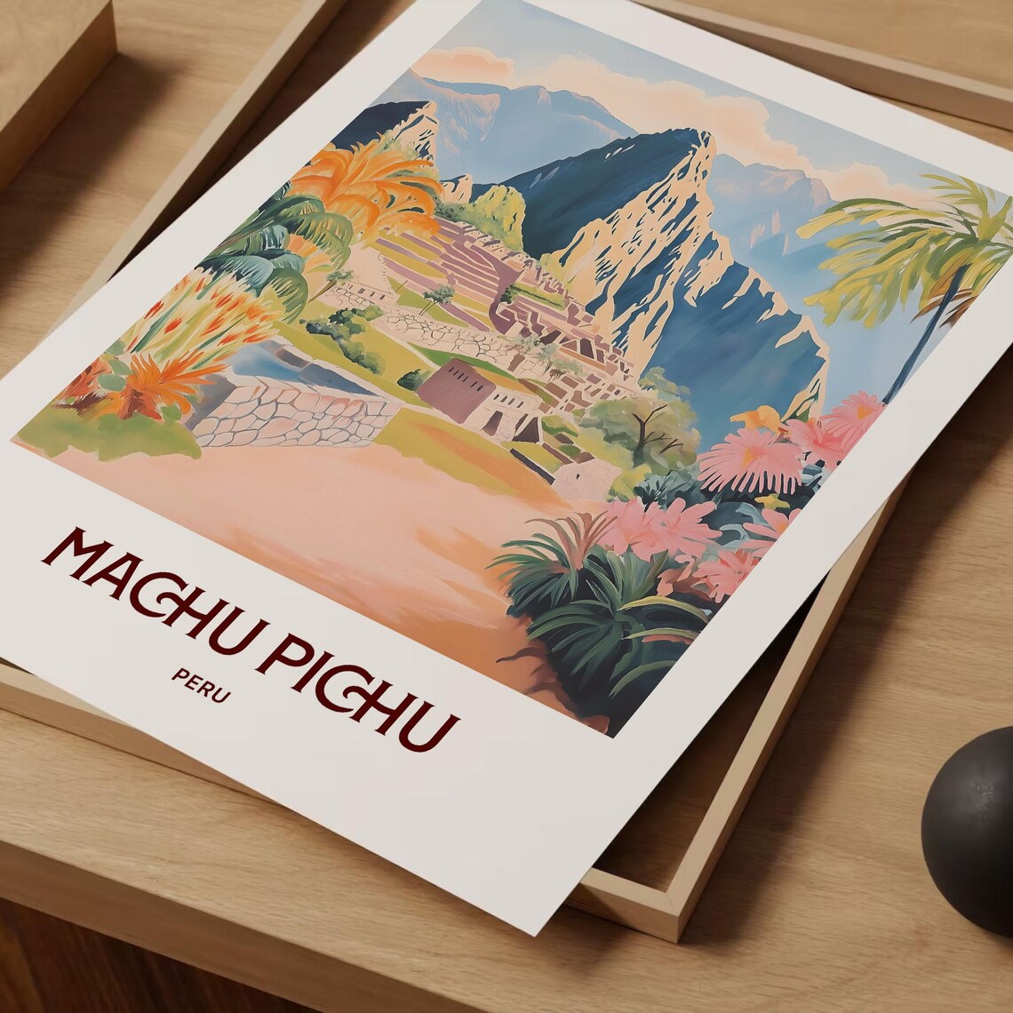 Machu Picchu Peru Inca Terraces Mountain Ruins Travel Poster - Image 2