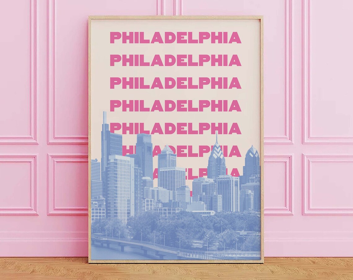 Philadelphia Travel Print Art, Trendy Wall Art