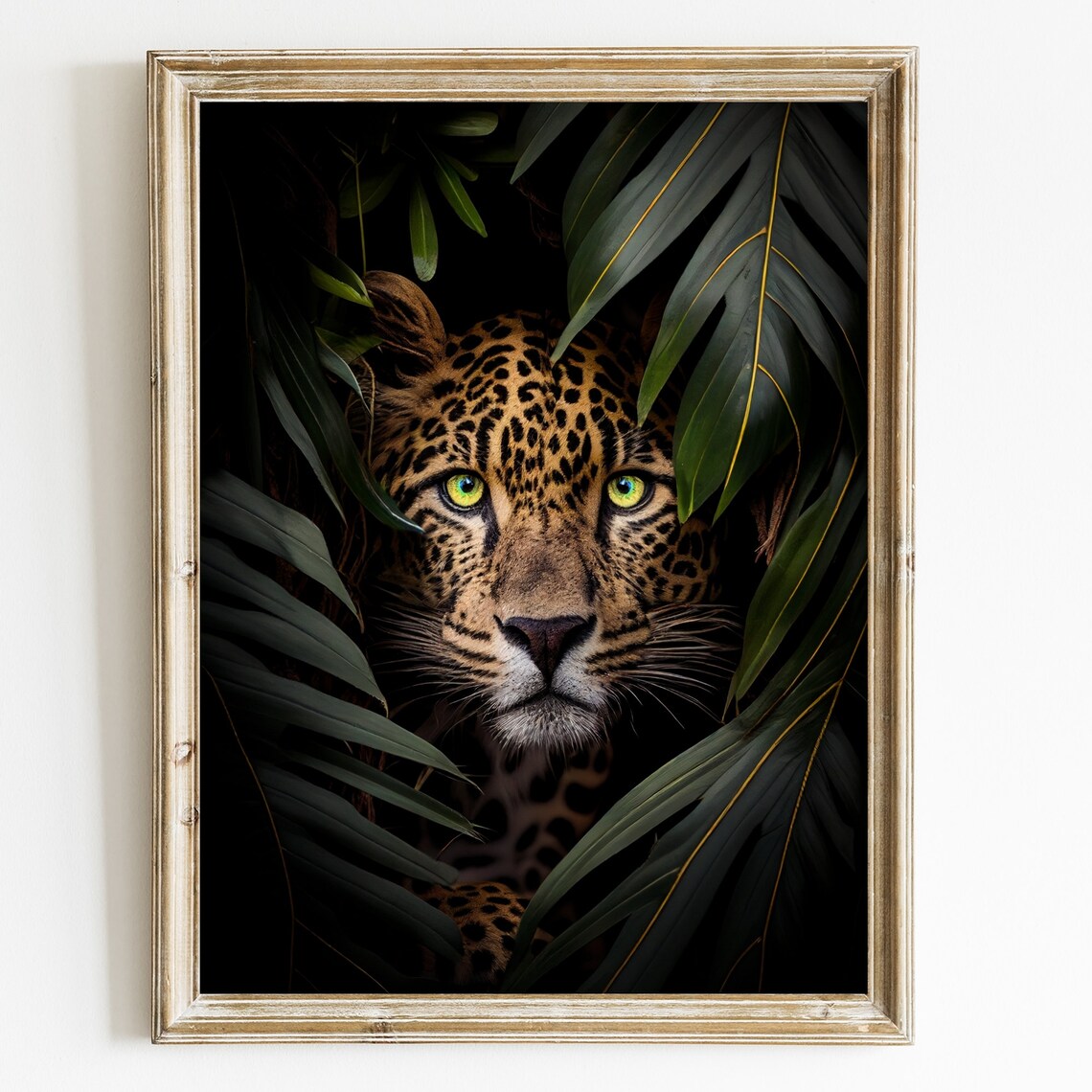 Leopard Wall Art Poster Print, Big Cat Portrait