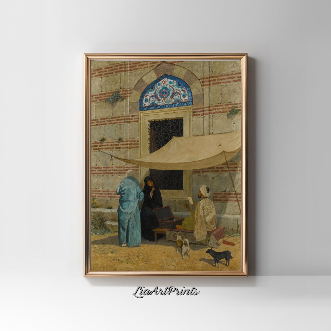 Oriental Street Scene Tiled Arch Historic Vintage Bazaar Poster - Image 4