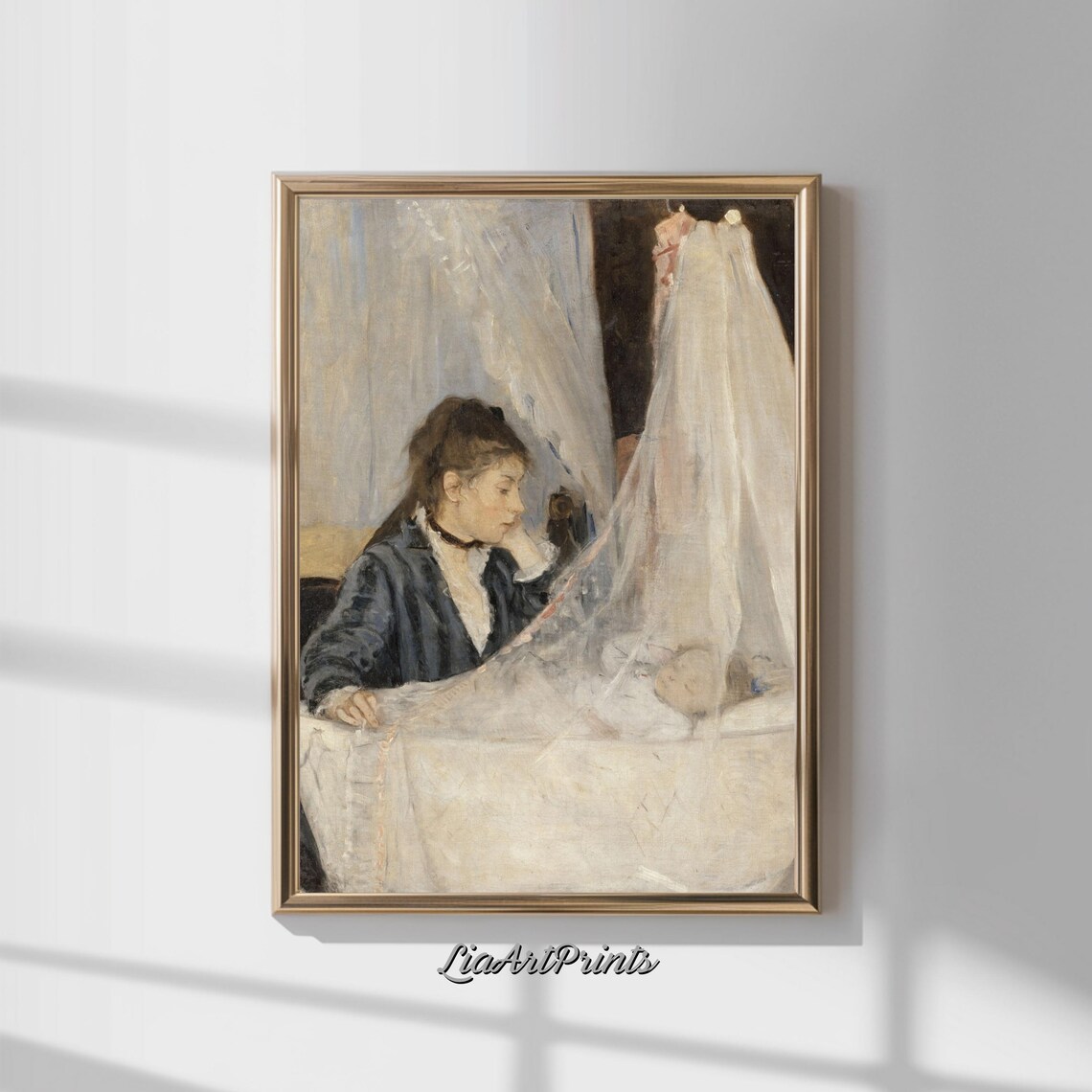 Berthe Morisot The Cradle Impressionist Mother Baby Nursery Poster