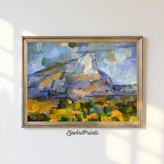 Impressionist Landscape Wall Art Abstract Mountain Painting Textured Fine Art Print For Home Dcor Vibrant Nature Inspired Artwork