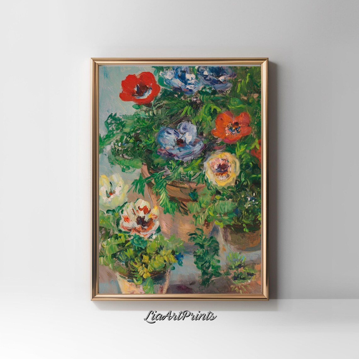 Impressionist Floral Bouquet Colorful Blossoms Still Life Art Poster - Image 2