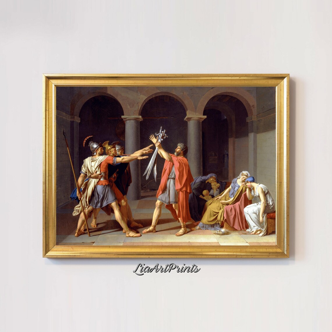 Classical Historical Oath Scene Art Print - Image 2