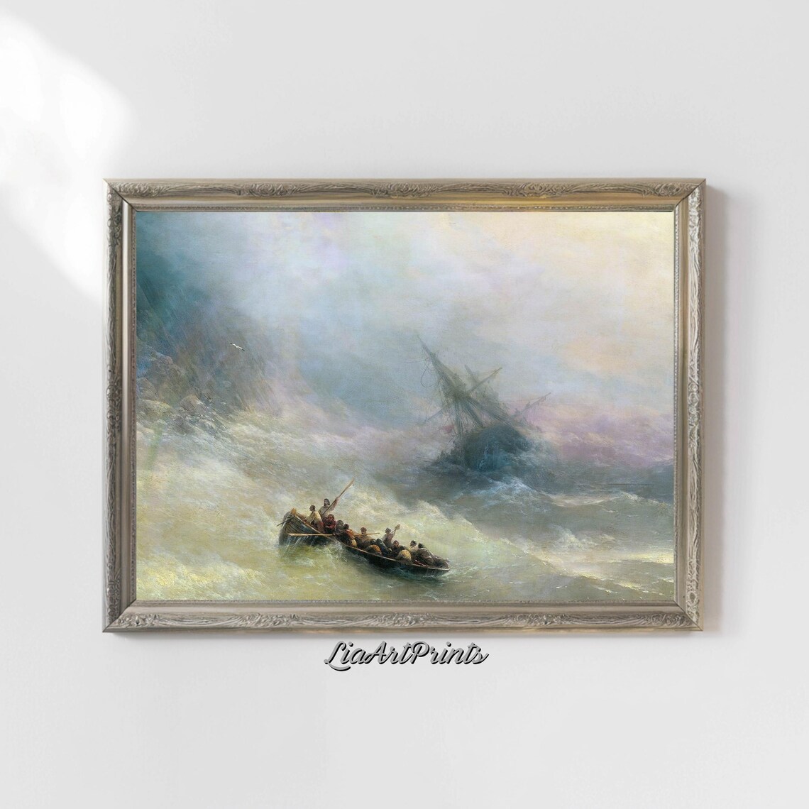 Shipwreck Rescue, Dramatic Nautical Scene Art Print - Image 5