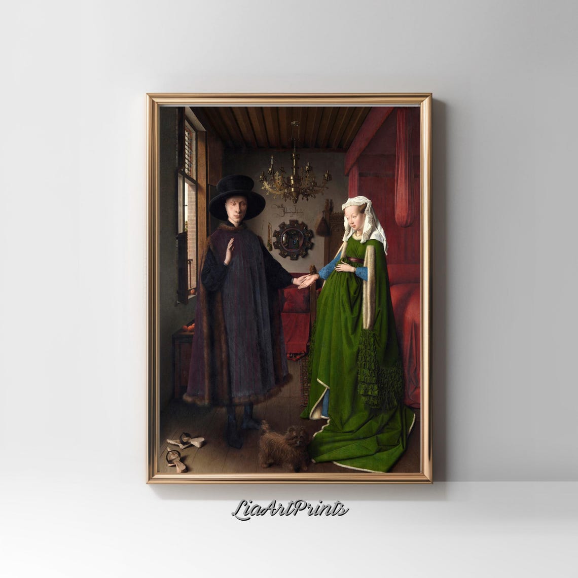 Jan van Eyck Arnolfini Portrait Renaissance Masterpiece Poster - Image 2