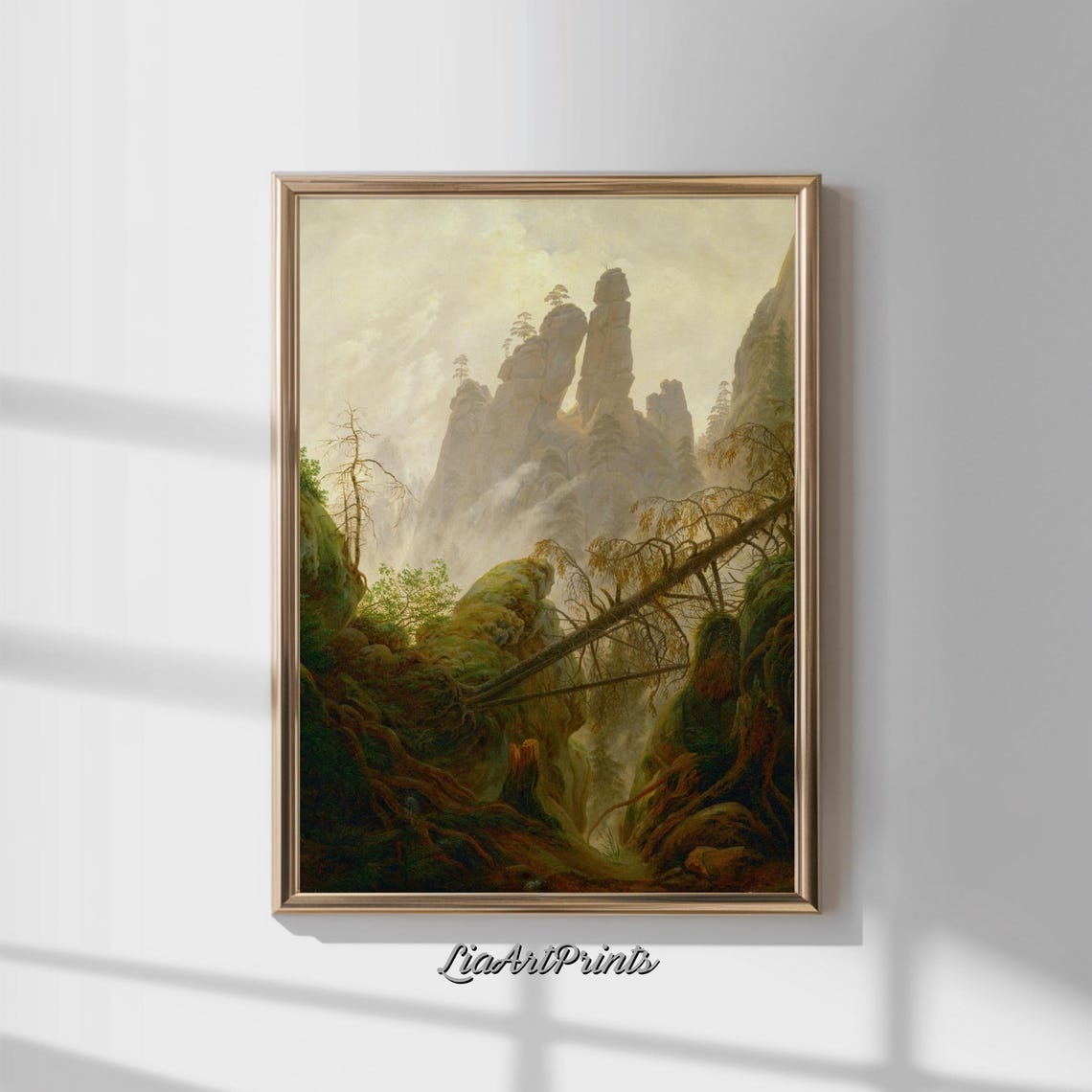 Caspar David Friedrich Rocky Ravine Dramatic Mountain Gorge Poster