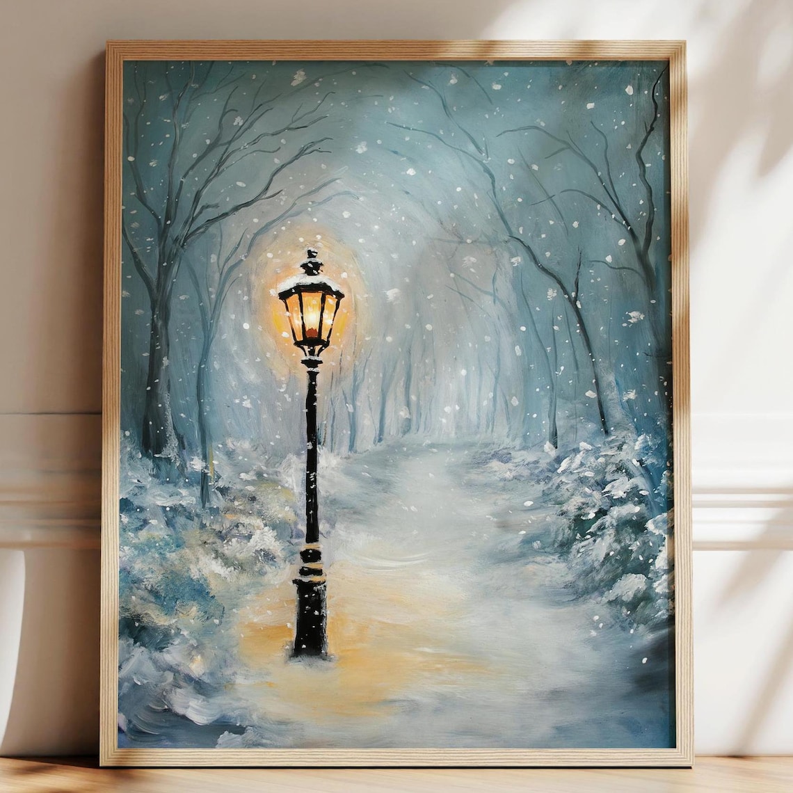 Narnia Lamppost by C.S. Lewis, Winter Art Print