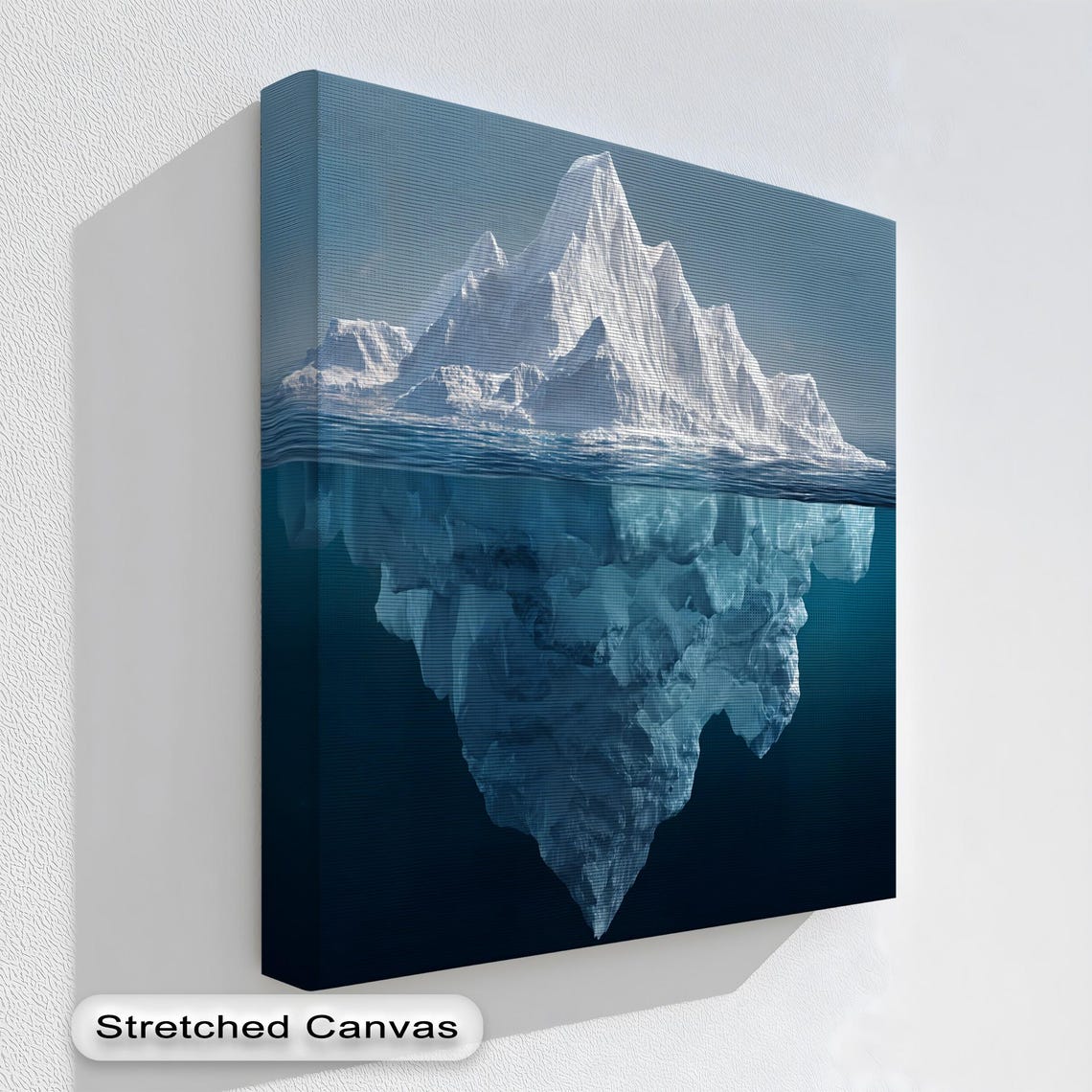 Dramatic Split View Iceberg Above And Below Ocean Surface Print