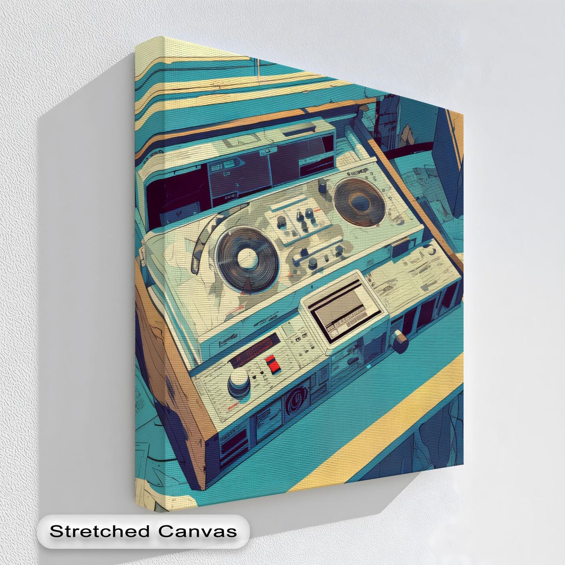 Retro Reel To Reel Tape Deck Vintage Recording Studio Music Poster
