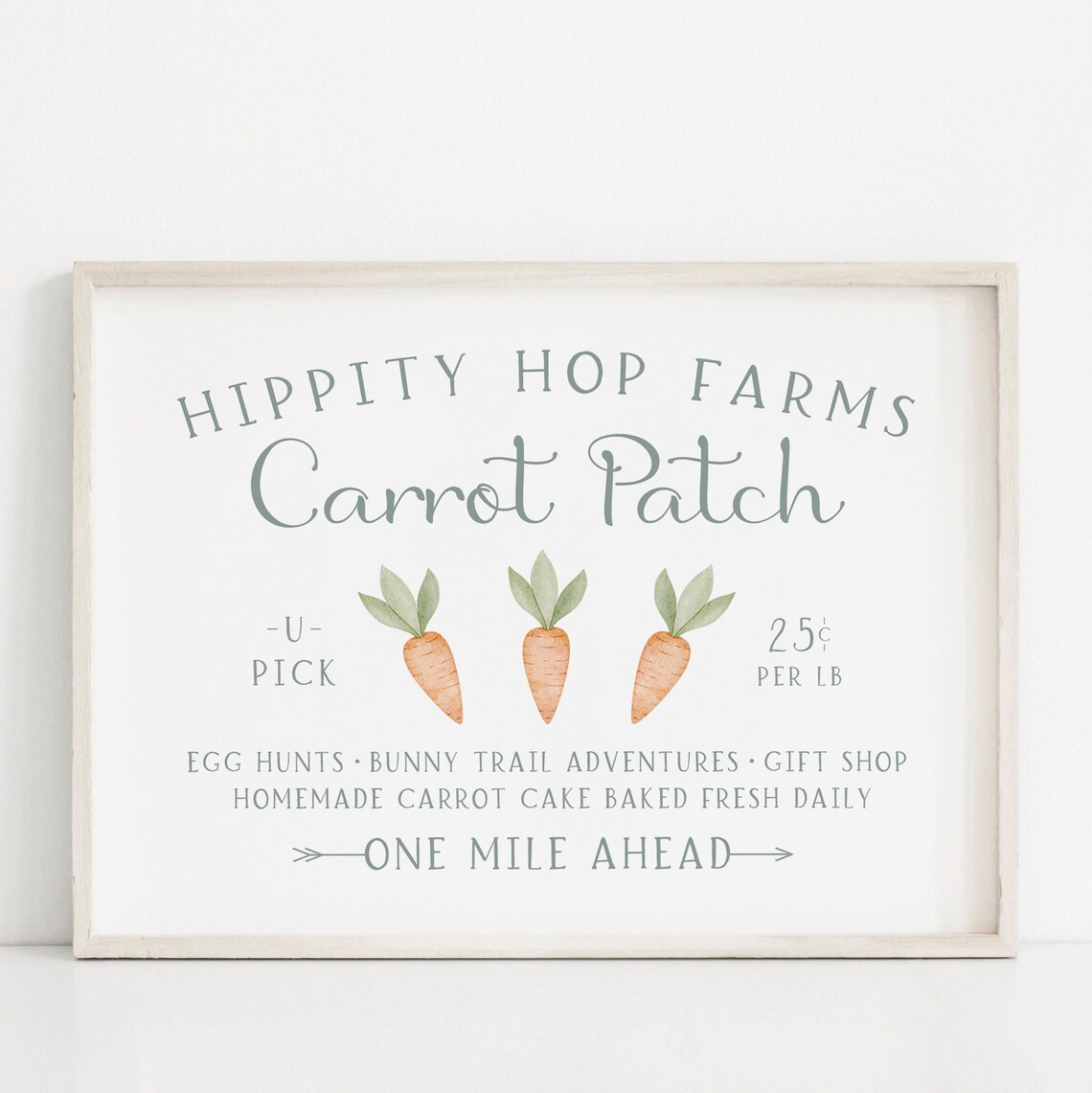 Carrot Patch Easter Art Print, Springtime Decor - Image 2