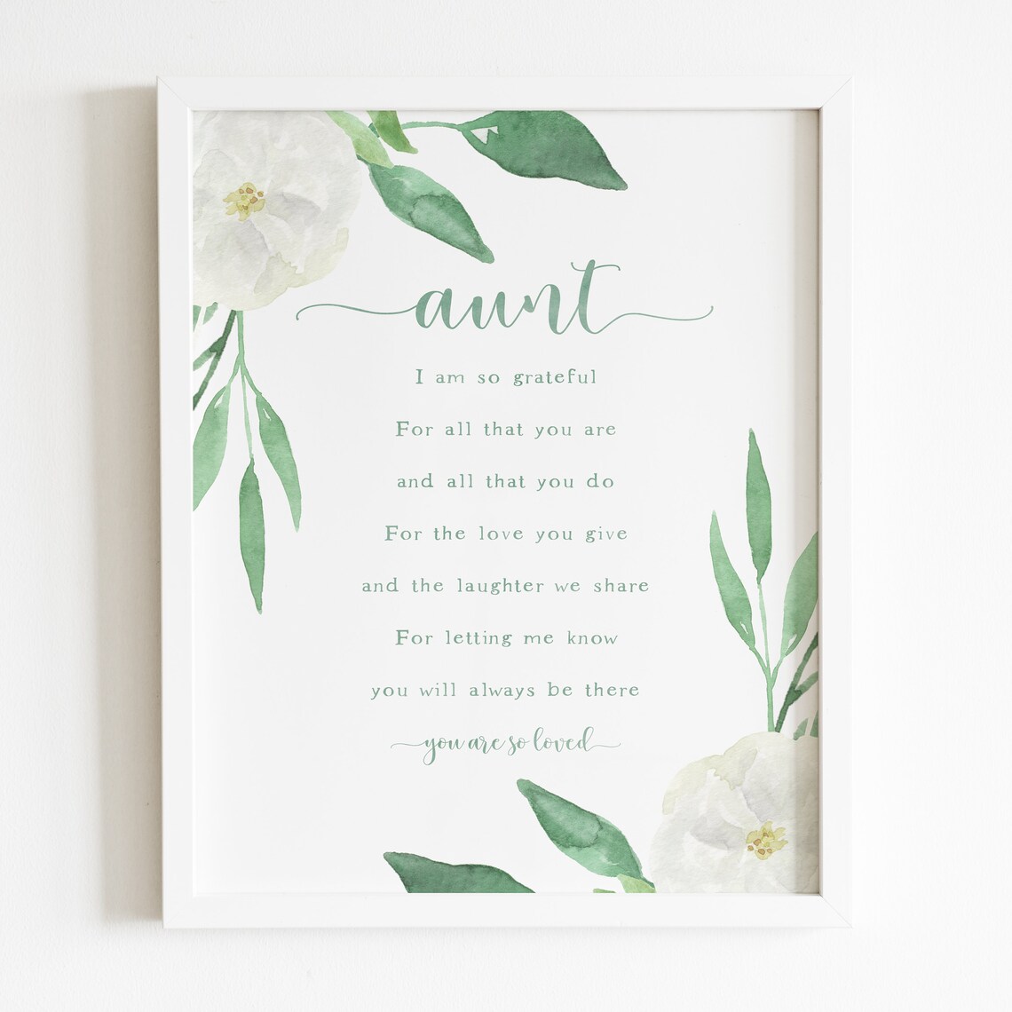 Instant Aunt Quote Mothers Day Keepsake Poem Print - Image 4