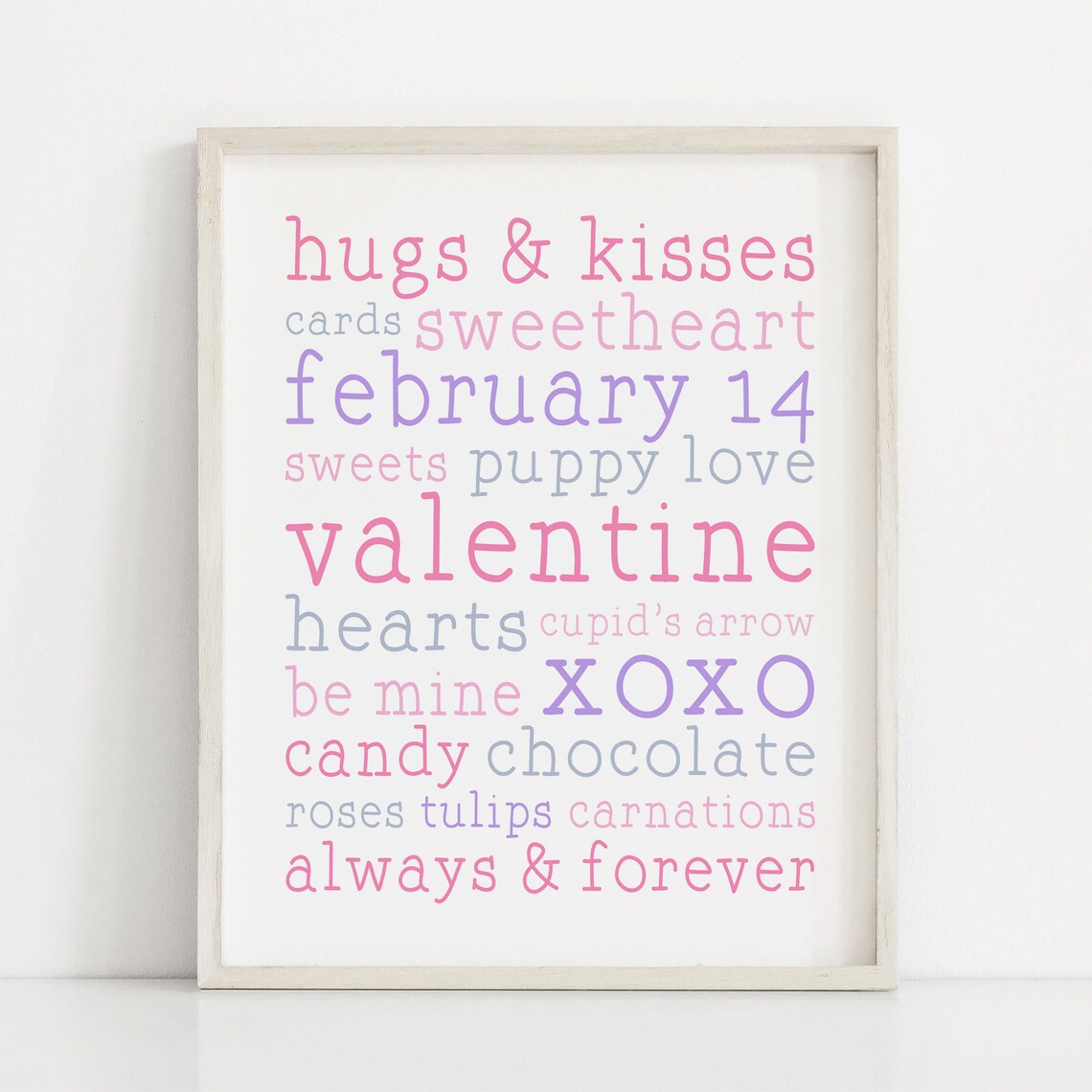 Valentine's Day Words Typography Art Print - Image 5