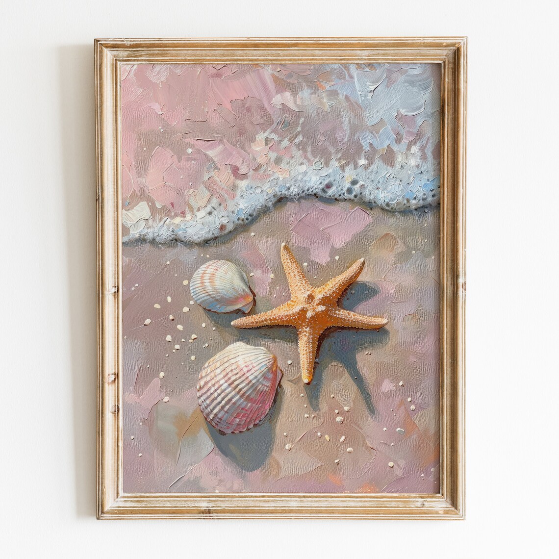 Seashells And Starfish Coastal Art Print