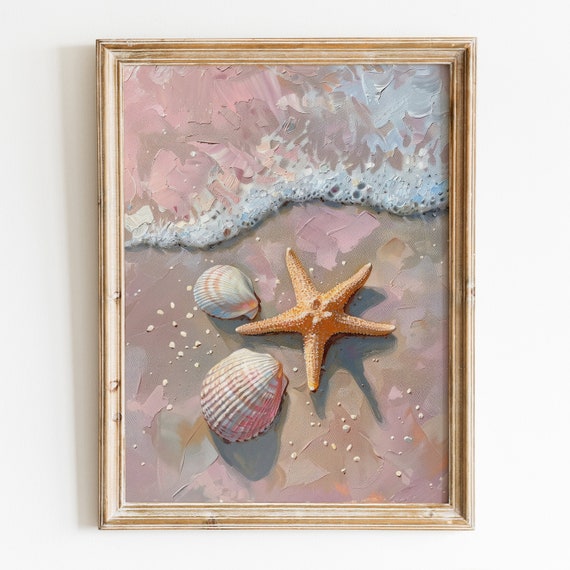 Seashells And Starfish Coastal Art Print