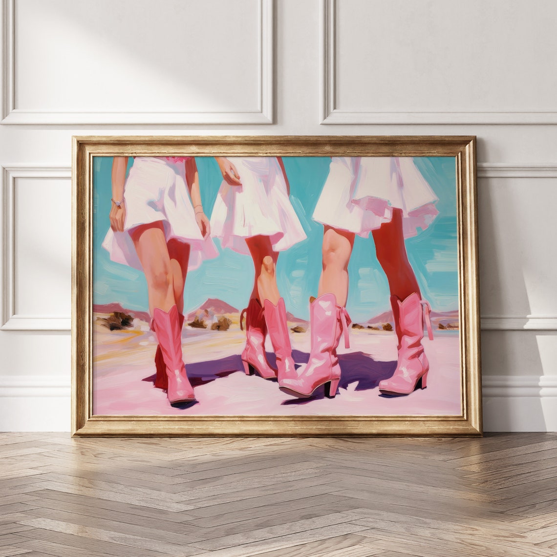 Preppy Coastal Cowgirls Girly Wall Art Print Pink Cowgirl Boots Trendy Poster Preppy Western Room Decor Funky Cowboy Prints - Image 7