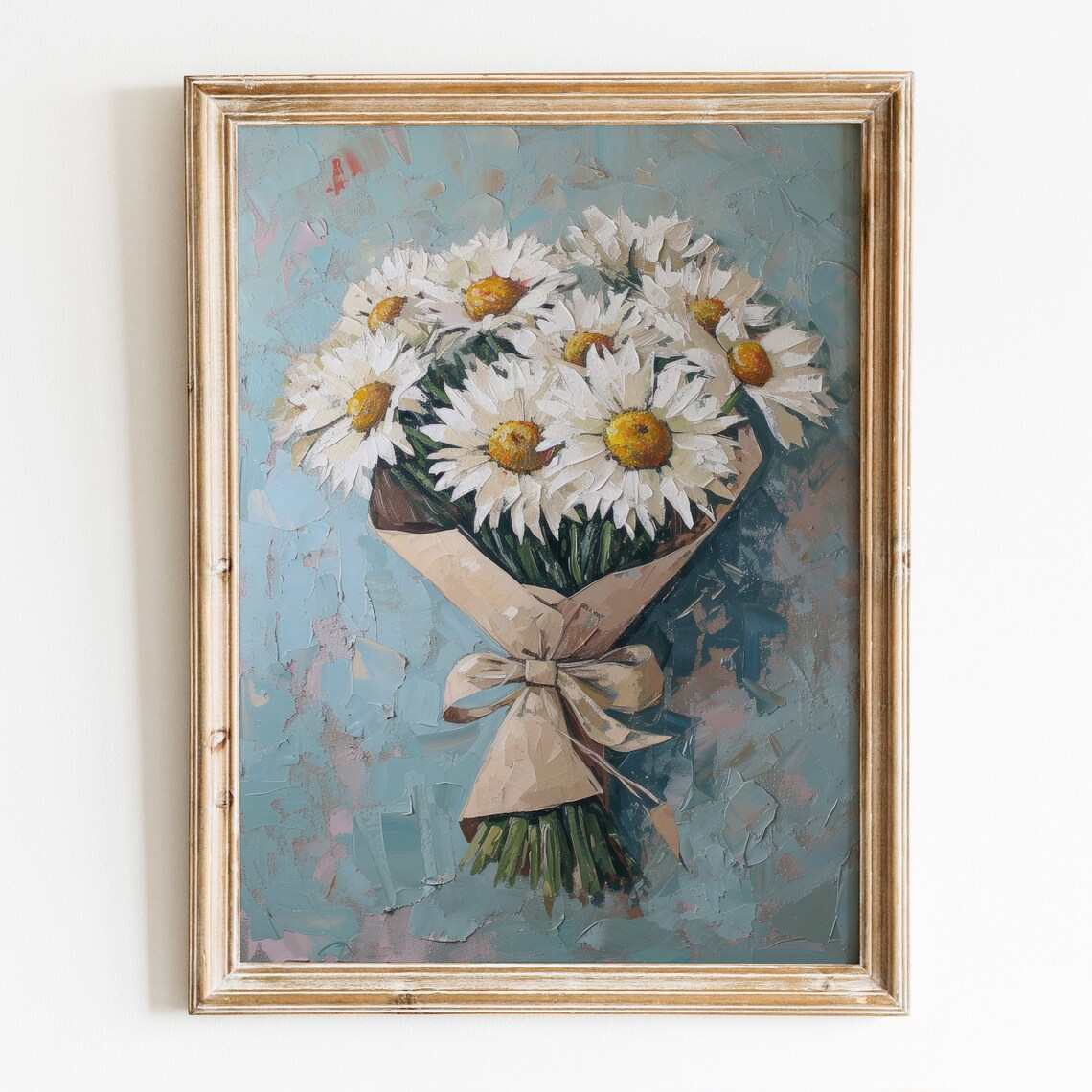 Daisy Bouquet Art Print, Preppy Room Decor