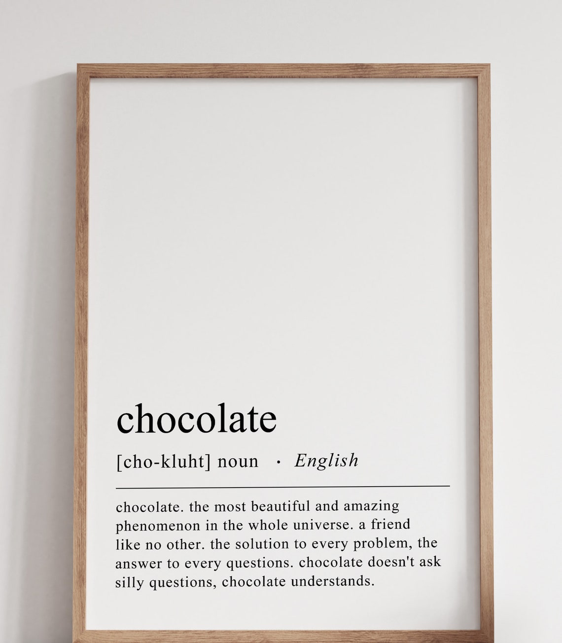 Chocolate Dictionary Definition Funny Gift for Chocolate Lovers Poster - Image 2