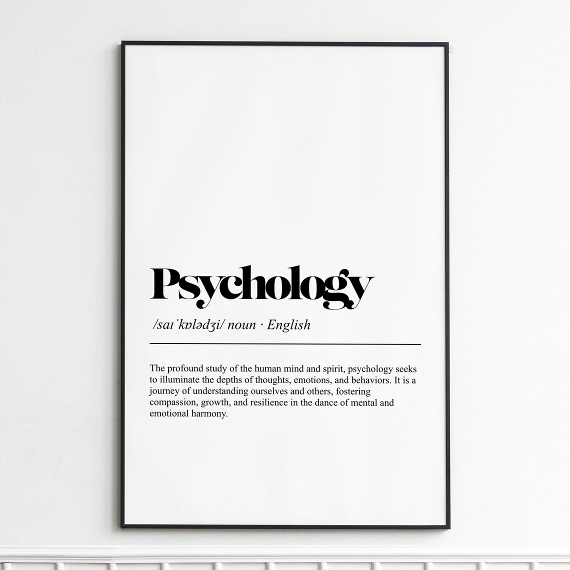Psychology Human Mind Study Definition Typography Office Poster