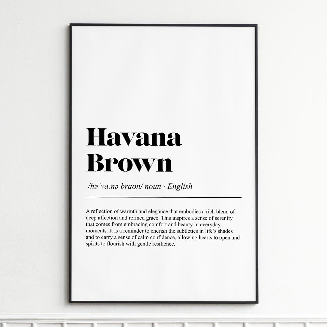 Havana Brown Cat Breed Definition Elegant Dictionary Typography Poster
