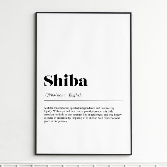 Shiba Art Print Cute Dog Illustration Wall Minimalist Home Decor Gift For Animal Lovers