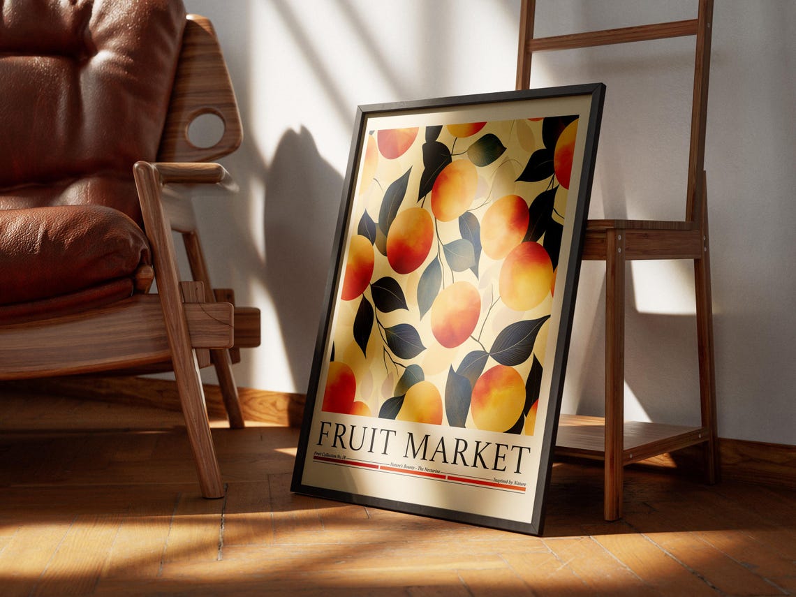 Nectarine Fruit Market Kitchen Art Print - Image 5