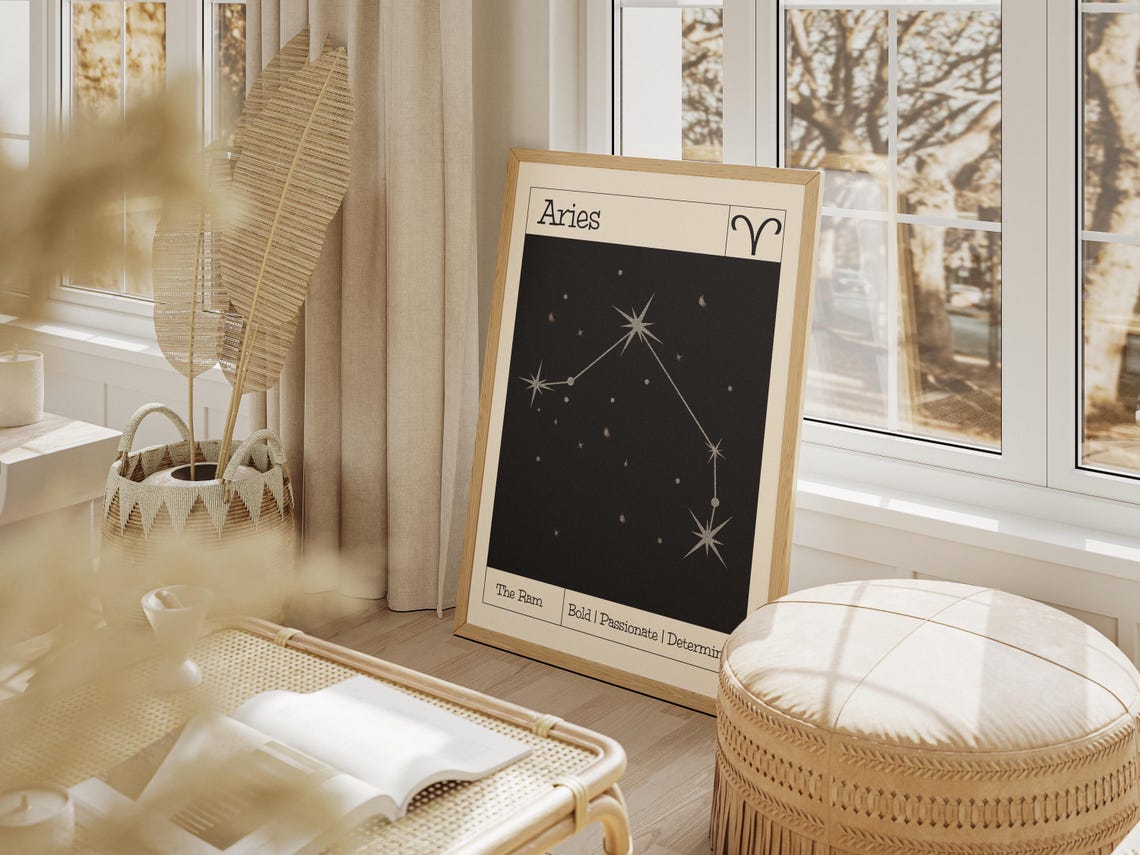 Aries Zodiac Sign, Spiritual Energy Art Print - Image 4