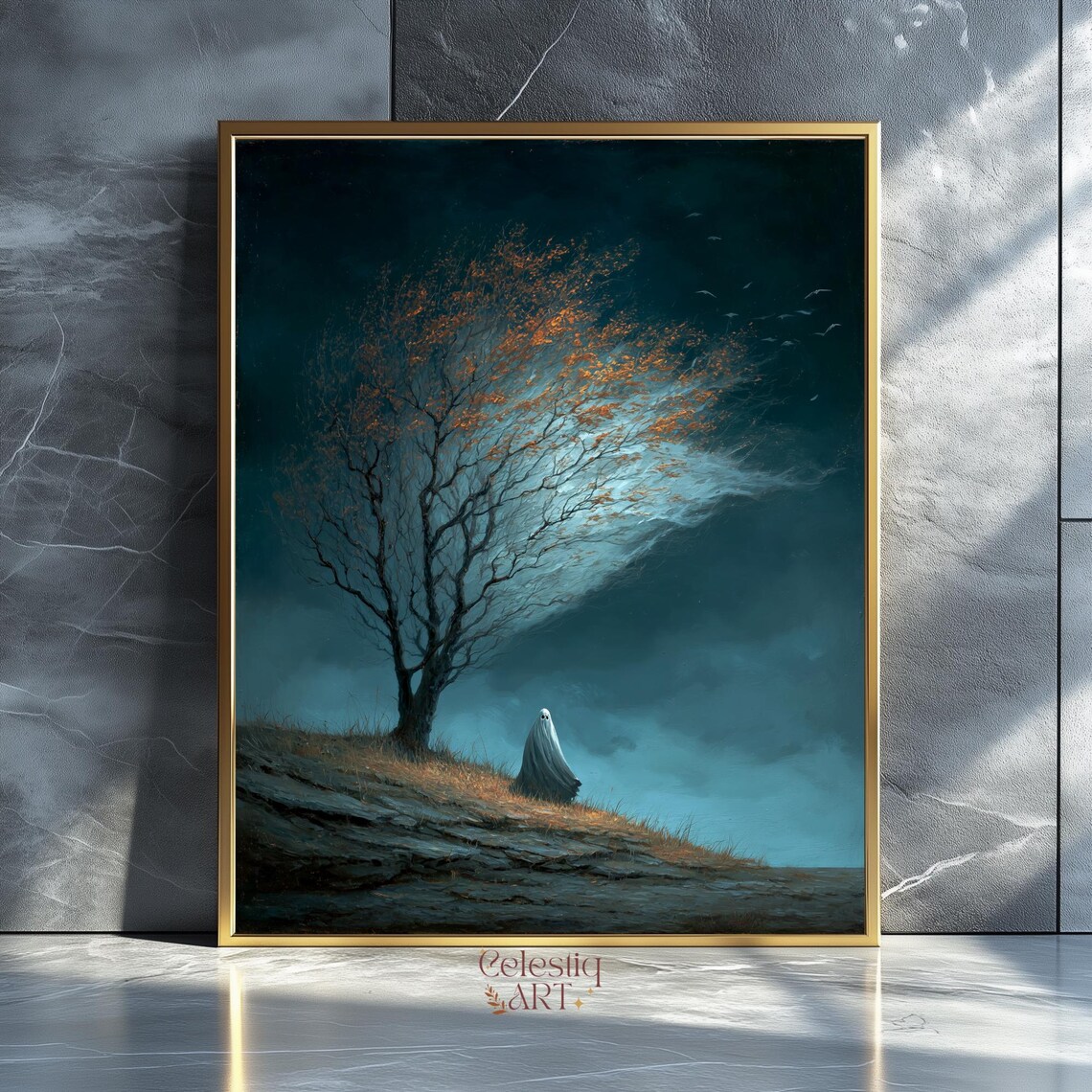 Spooky Art Print Moody Vintage Halloween Decor