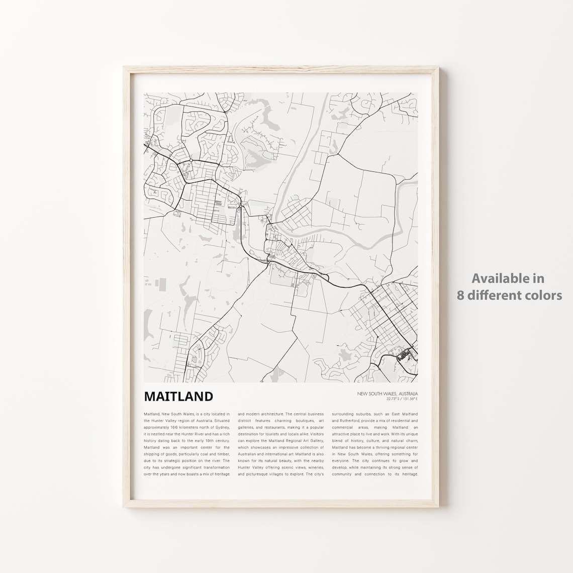 Maitland New South Wales Australia City Map Minimalist Poster