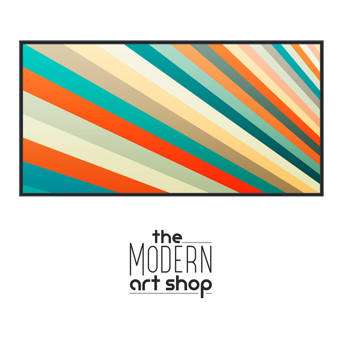 Daybreak Geometric Abstract, Mid-Century Wall Art Print - Image 4