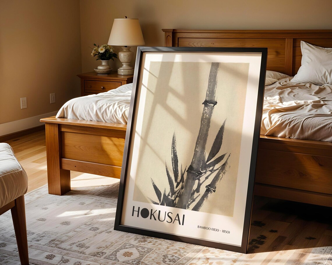 Katsushika Hokusai Japanese Bamboo, Ukiyo-E Art Print - Image 4