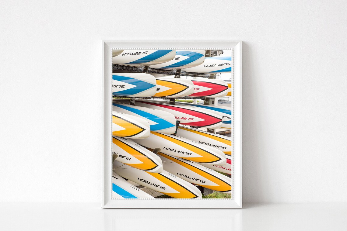 Outrigger Canoe Prints Hawaii Prints Bright Abstract Art Art Outrigger Canoe Printables Travel Art Print - Image 3
