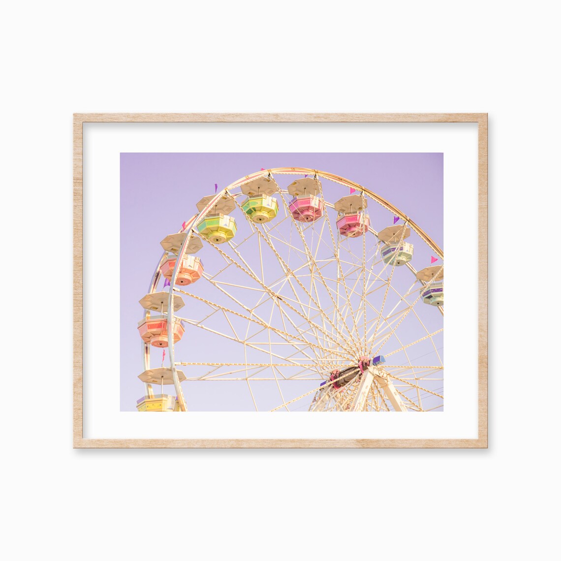 Ferris Wheel Decor, Summer Carnival Art Print