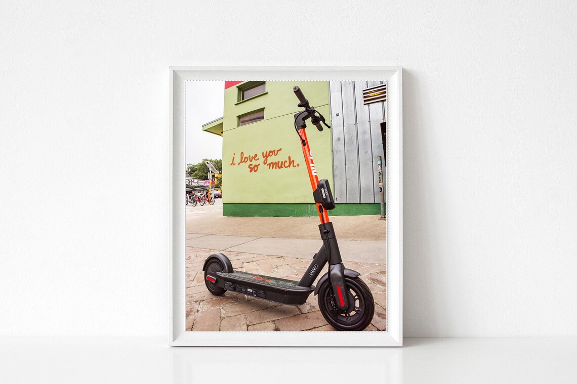 I Love You So Much Austin Texas Mural with Scooter Photography Poster - Image 3
