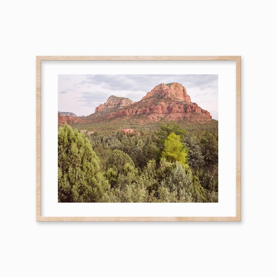 Sedona Art Red Rocks Print Sedona Print Arizona Art Desert Southwestern Decor Travel Poster Desert Art