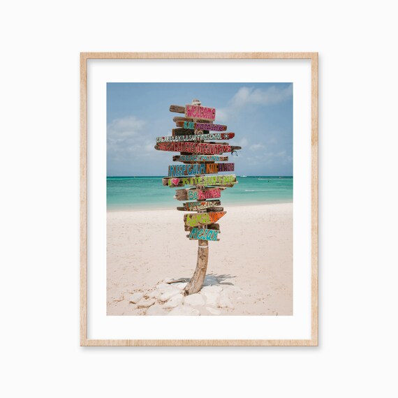 Beach Signs Wall Art Kitesurf Print Beach Signs Decor Art Prints Travel Poster Kitesurf Print Beach Art