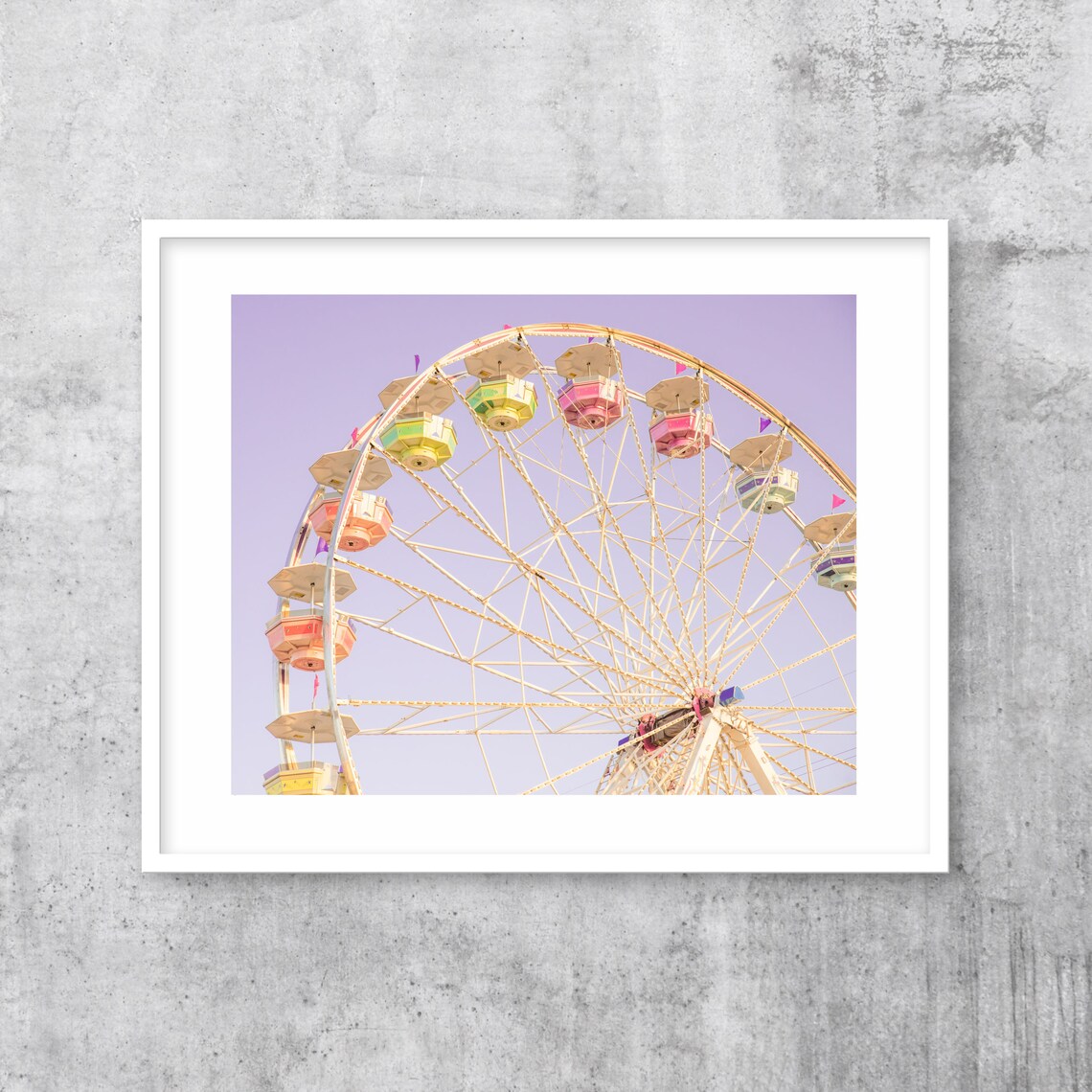 Ferris Wheel Decor, Summer Carnival Art Print - Image 3