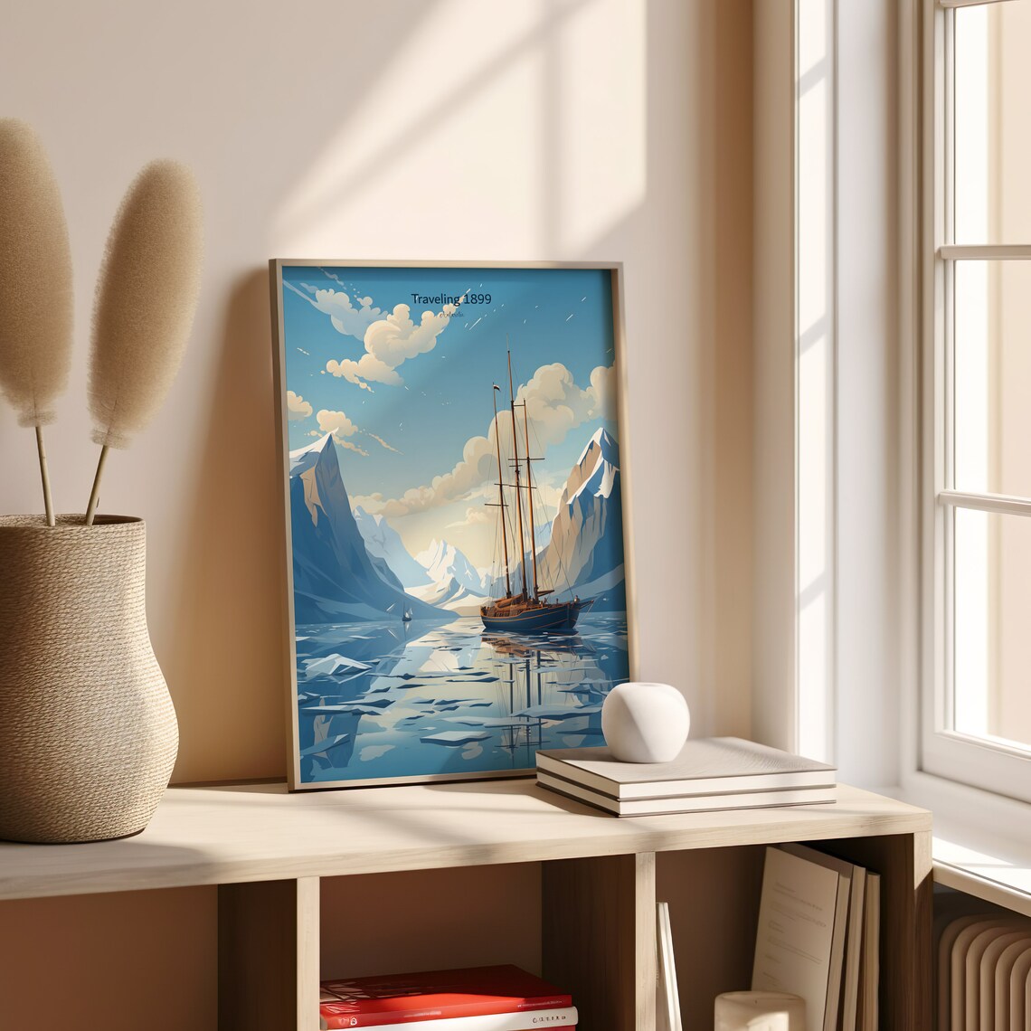 Historical Ship Travel, Antarctica Travel Poster - Image 2