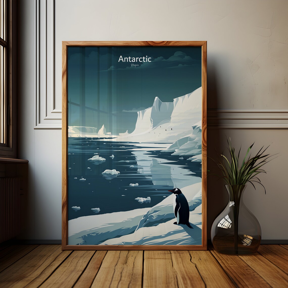 Antarctica Penguin Nature, South Pole Poster Print
