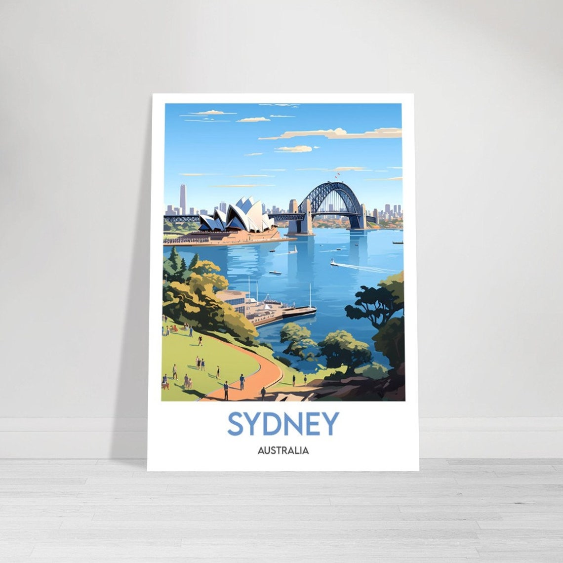 Sydney Australia Opera House Harbour Bridge Waterfront Travel Poster - Image 2