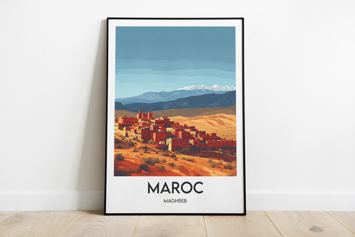 Morocco Poster Illustration Morocco Print