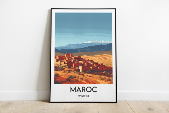 Morocco Poster Illustration Morocco Print