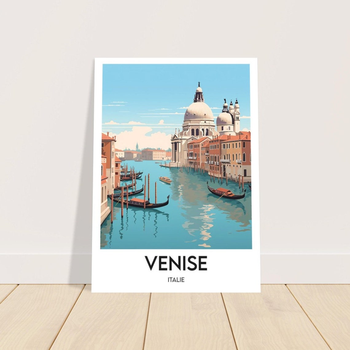 Venice Grand Canal Gondolas Santa Maria della Salute Poster Art - Image 2