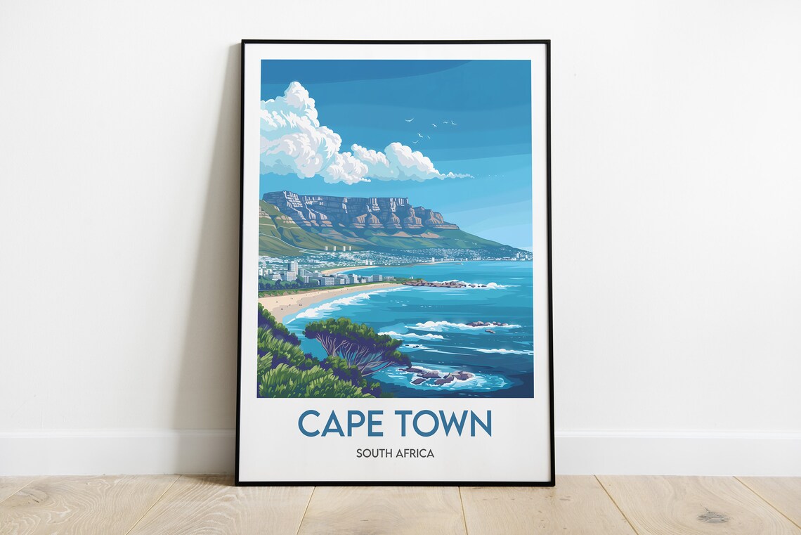 Cape Town South Africa Travel Poster Print