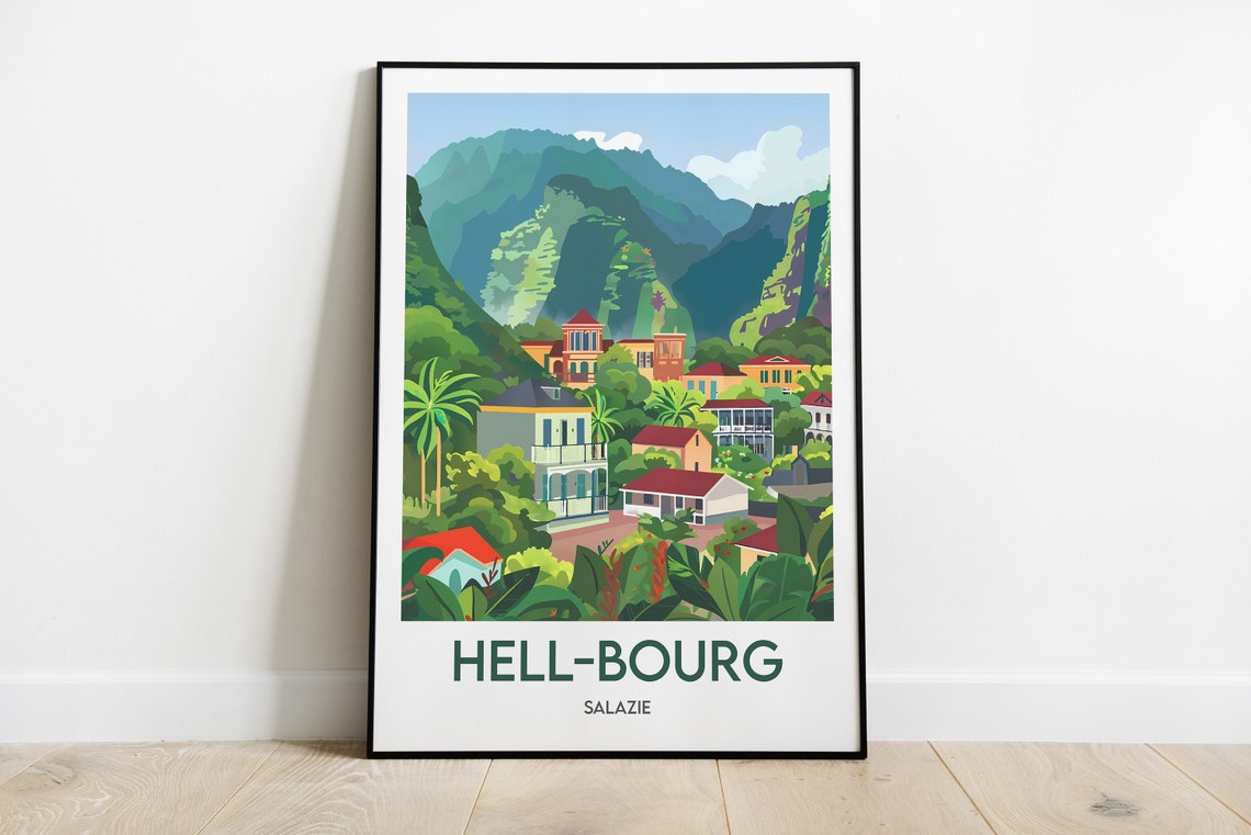 Hell Bourg Salazie La Reunion Tropical Mountain Village Poster
