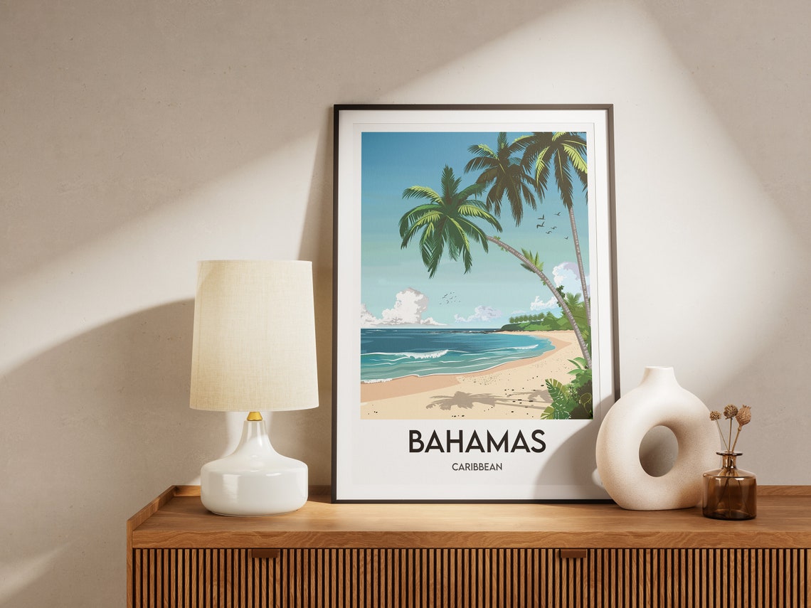 Bahamas Poster Bahamas Print Bahamas Frame Caribbean Wall Art Caribbean Home Decor - Image 2