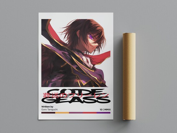 Lelouch Lamperouge Code Geass Minimalist Anime Poster Geass Eye