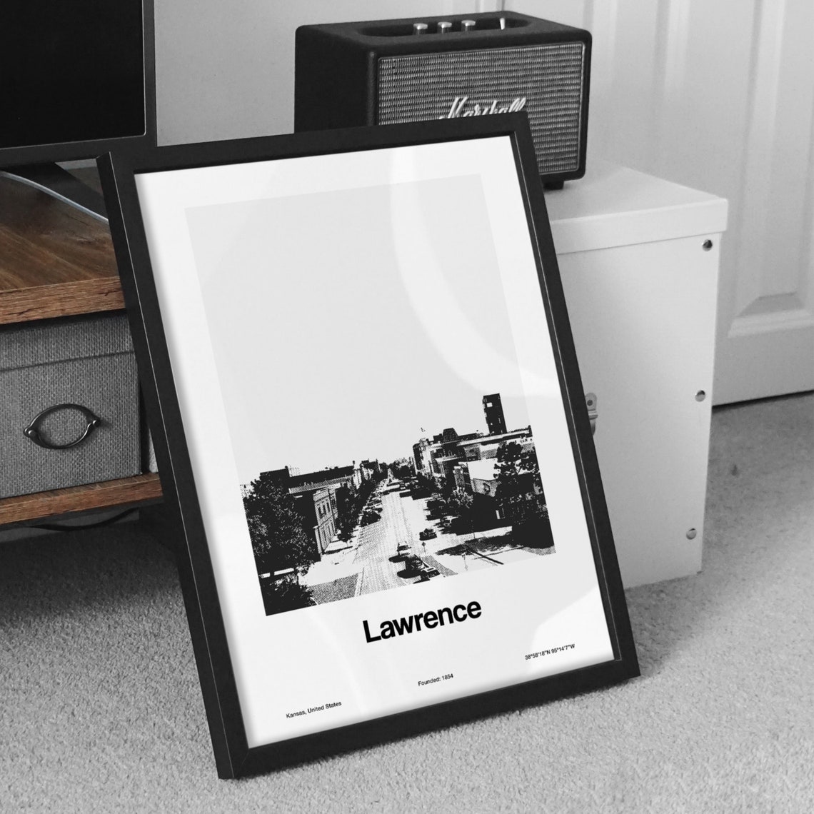Lawrence, Kansas Massachusetts Street Minimalist Art Print - Image 2